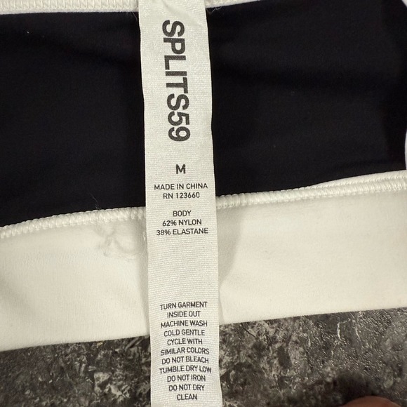 Splits59 Womens Monah Rigor Bra Unpadded Back Reflective Logo Black/White Sz M - Picture 6 of 8